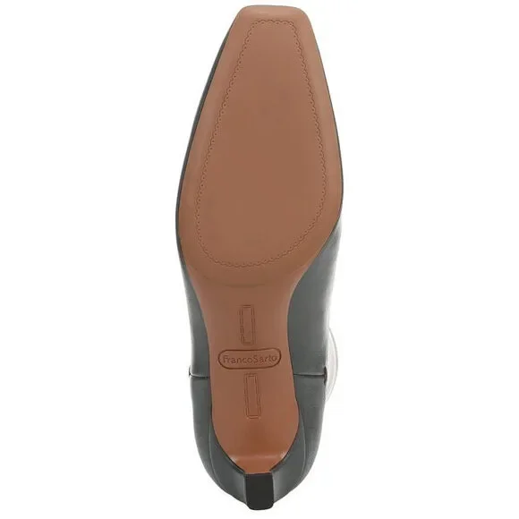 MSRP $175 Franco Sarto Size 8 Women's Tarrin Square Toe Zip Short Boots Blue - Picture 4 of 5